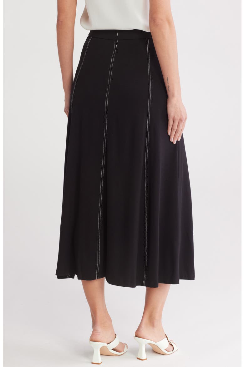 Paneled Midi Skirt, Alternate, color, RICH BLACK