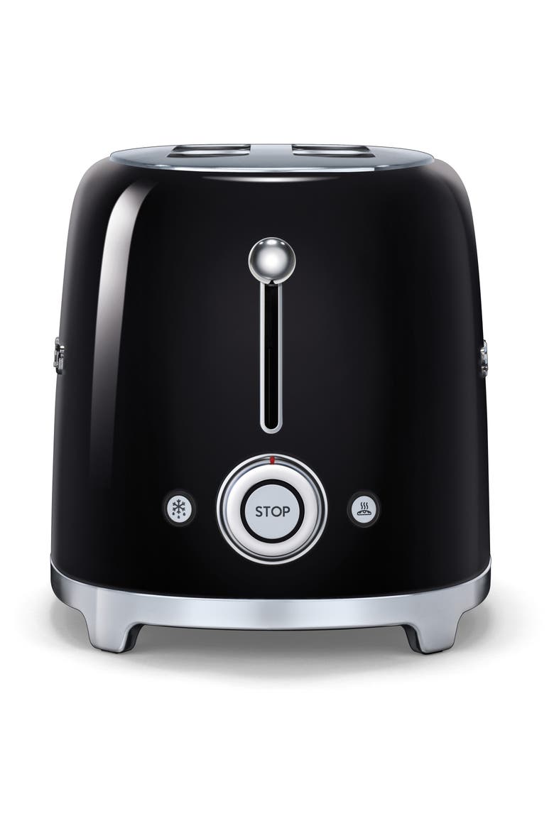 50s Retro Style Four-Slice Toaster, Alternate, color, BLACK