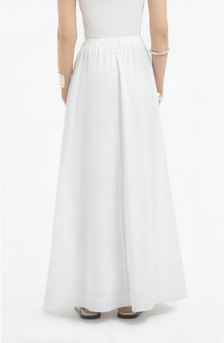 CO Parachute Skirt in Cotton Sateen, Alternate, color, White