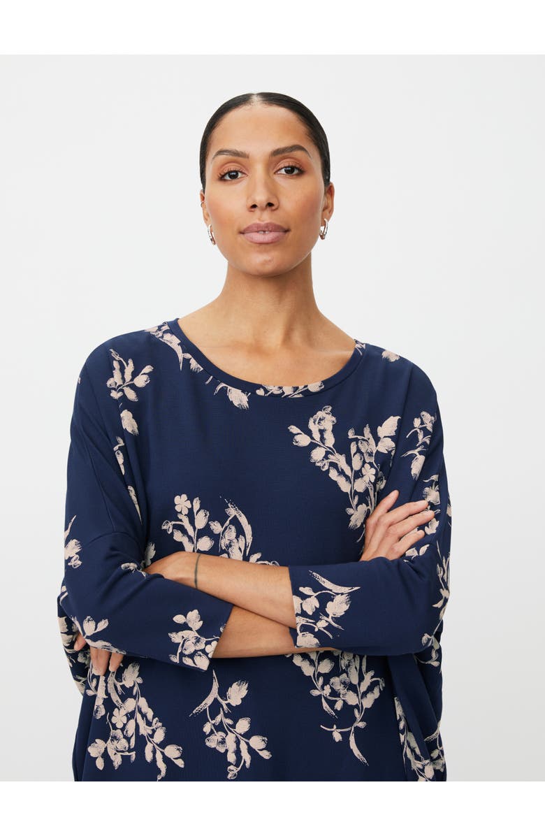 Masai Copenhagen MaGabini Floral Tunic Top, Alternate, color, Navy Blazer