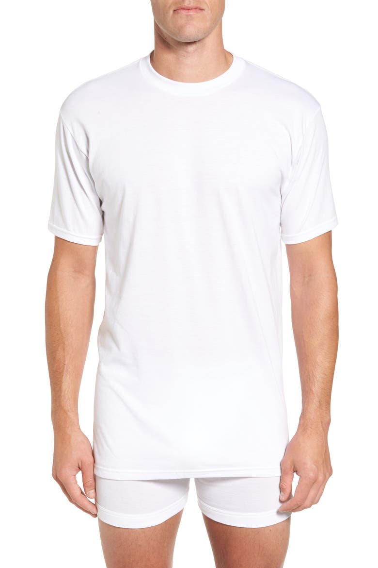 Regular Fit 4-Pack Supima® Cotton T-Shirts, Main, color, WHITE
