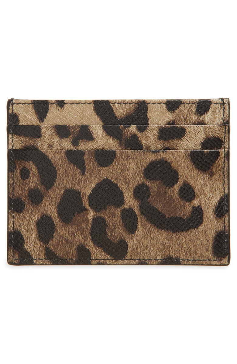 Dolce&Gabbana Sicilian Street Leather Card Case, Alternate, color, Hy13m Leo New