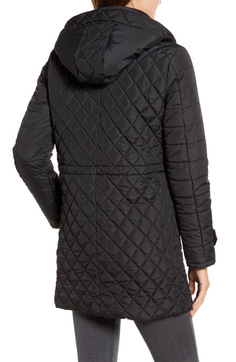 Rachel Parcell Quilted Hooded Parka, Alternate, color,