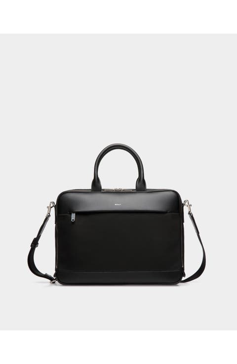 Vogel Briefcase in Nylon and Recycled Leather