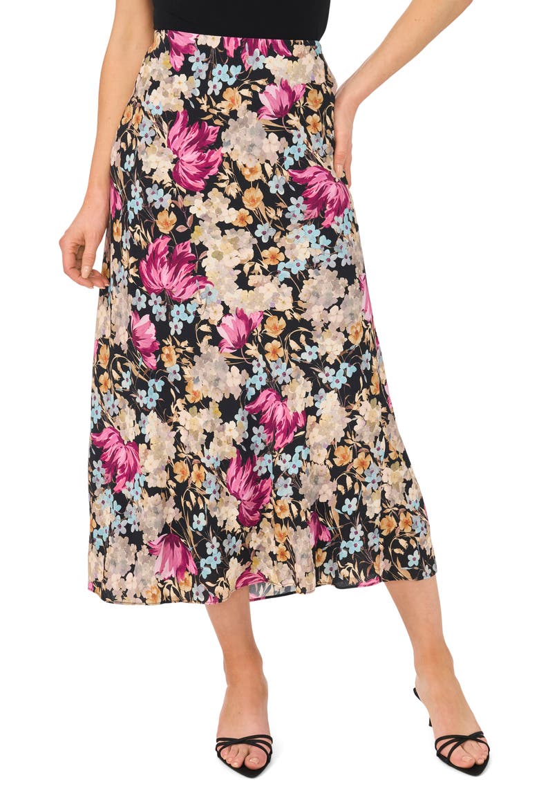 Pull On Midi Skirt, Main, color, RICH BLACK 060