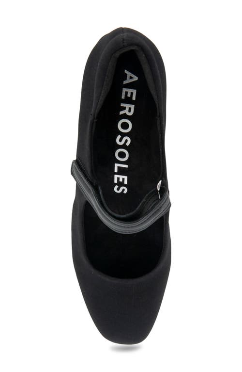 Shop Aerosoles Cassina Mary Jane Pump In Black Stretch Gabardine Fabric