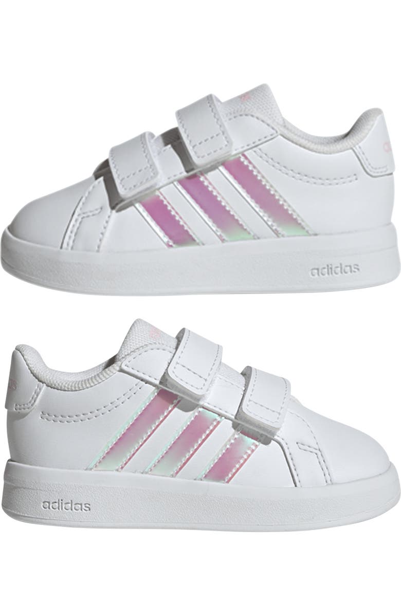 adidas Kids' Grand Court 3.0 CF Sneaker, Alternate, color, Footwear White/ Iridescent