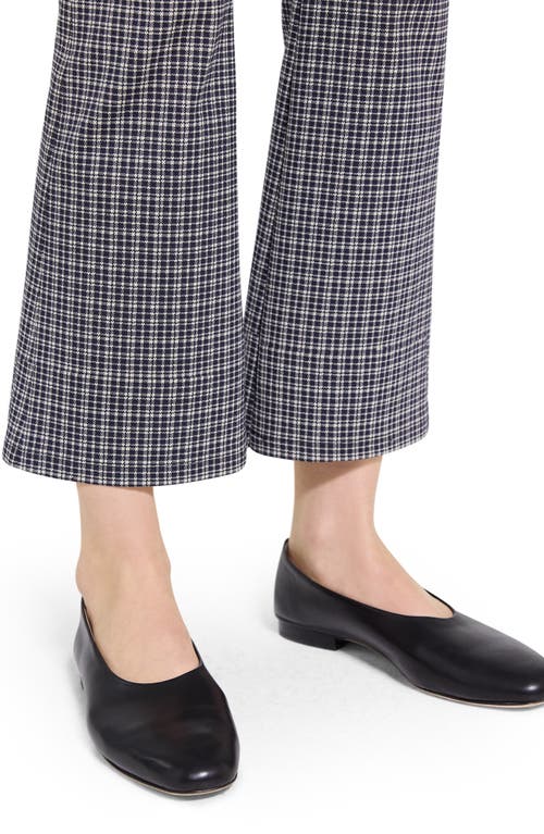 Theory High Waist Kick Flare Ankle Pants In Blue