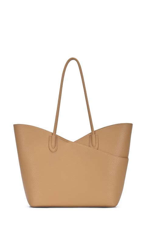 Crisscross Faux Leather Tote