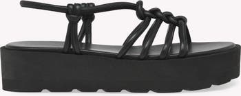 GIANVITO ROSSI HEBE サンダル GIANVITO ROSSI Hebe 45 knotted leather platform sandals