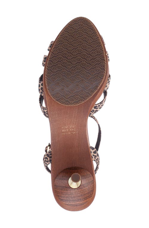 Nina Womens Animal Print Man Made Ankle Strap In Cheetah
