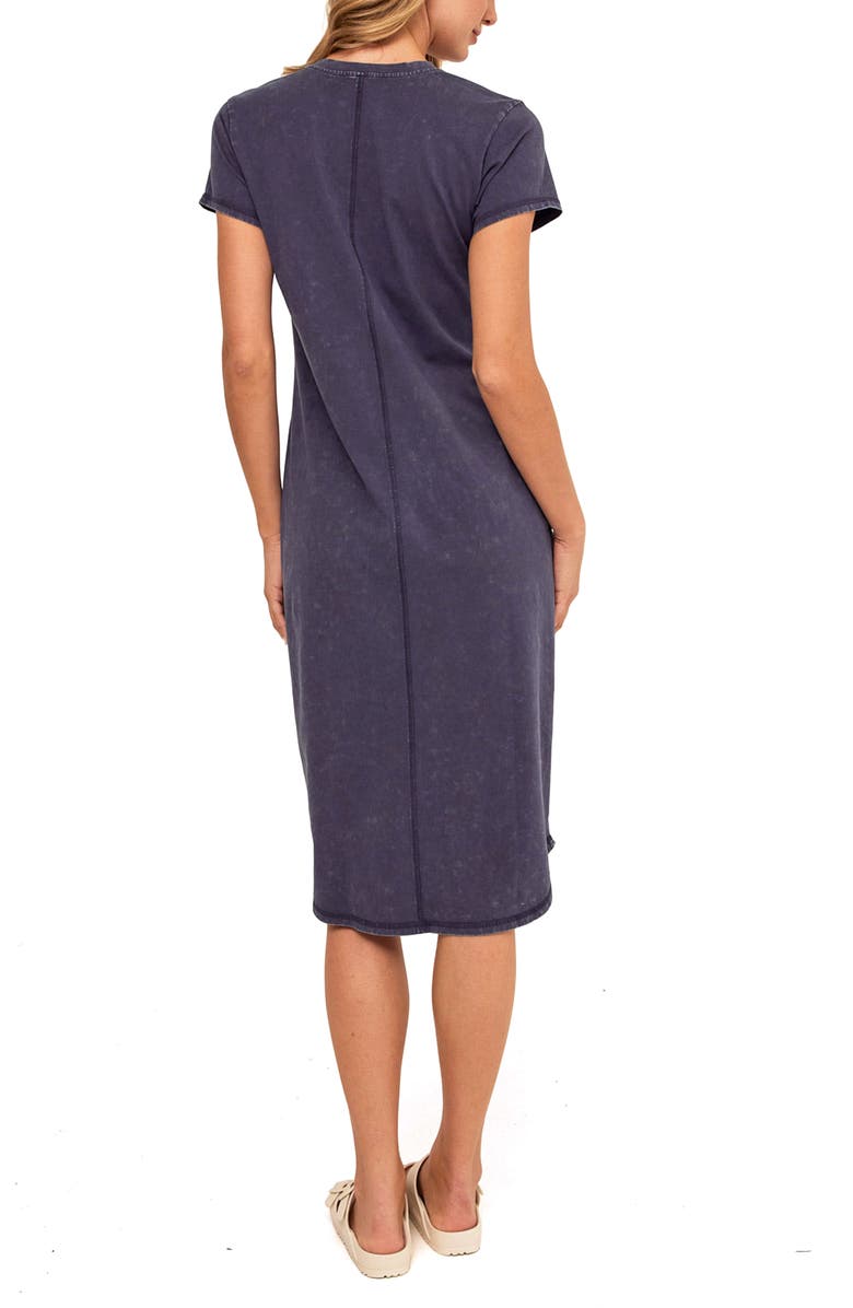 Threads 4 Thought Ethel Mineral Wash V-Neck Cotton Midi Dress, Alternate, color, Stargazer