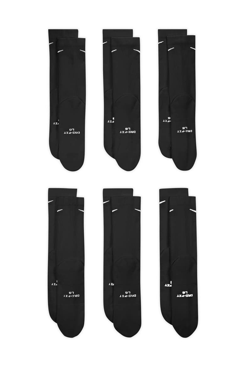 Everyday Elevated Dri-FIT Assorted 6-Pack Cotton Blend Crew Socks, Alternate, color, 902 MLTCLR