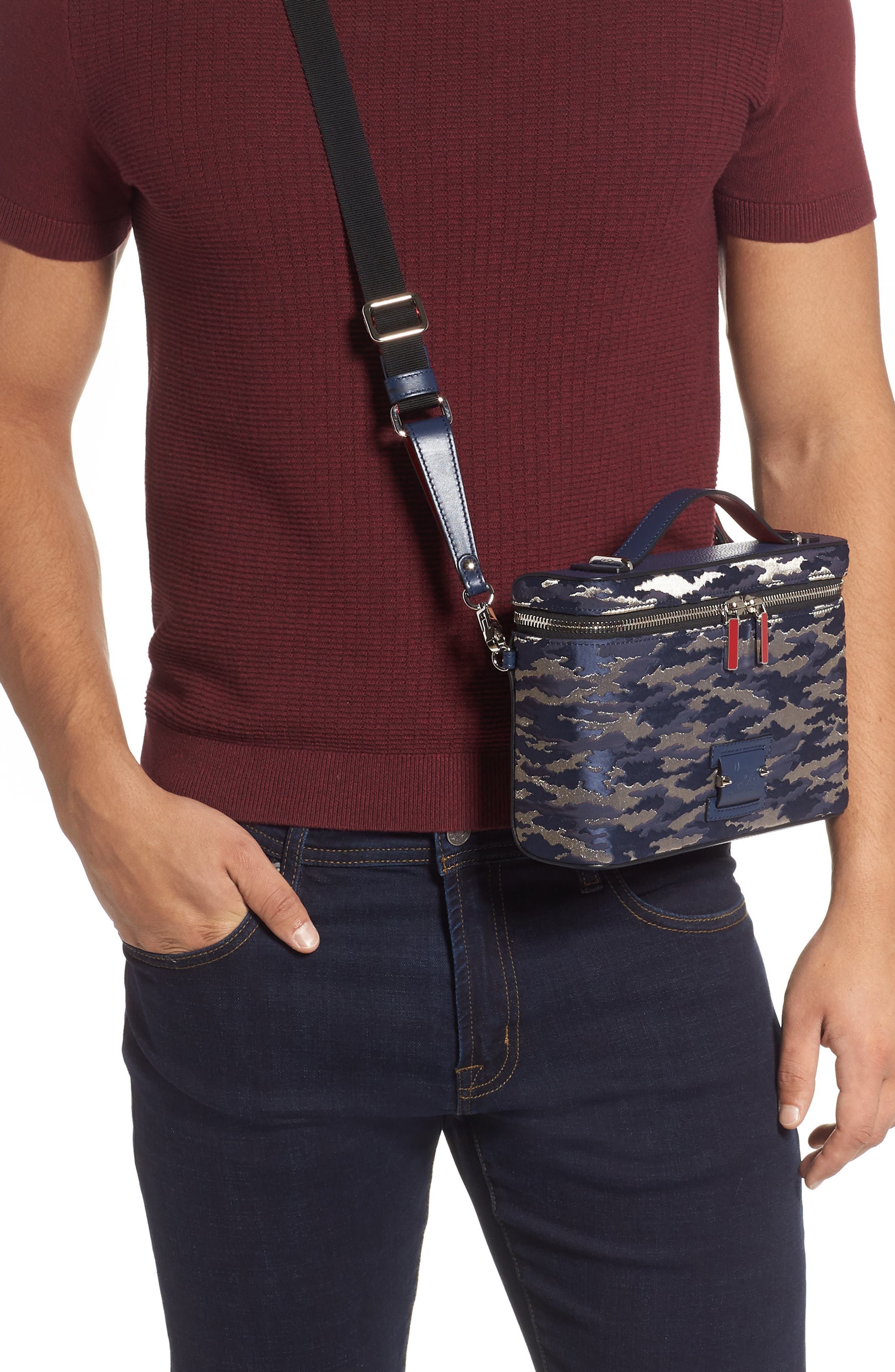 Christian Louboutin Kypipouch Jacquard Crossbody Bag, Alternate, color, 