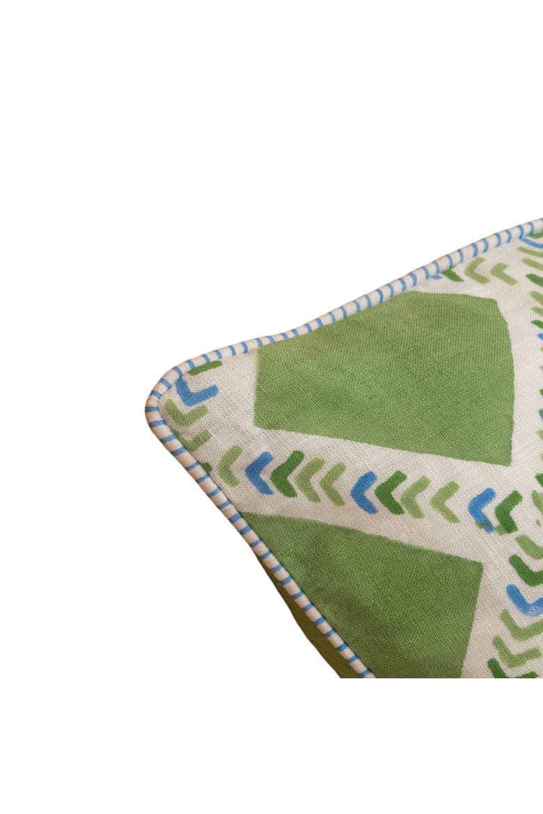 Mithya Linen Pillow Cover, Alternate, color, Green - 22" x 22"