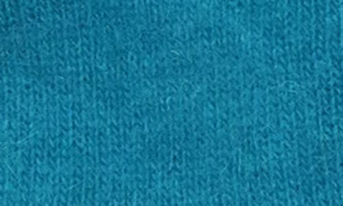 Portolano Wool Blend Gloves With Faux Fur Trim In Blue