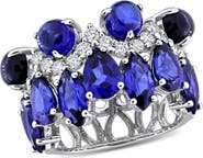 Julianna B. Lab-Created Sapphire & Diamond Eternity Ring 14k