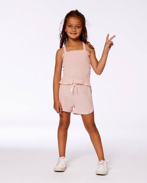 Deux Par Deux Little Girl's Crinkle Short Light Old Pink In Light Old Pink