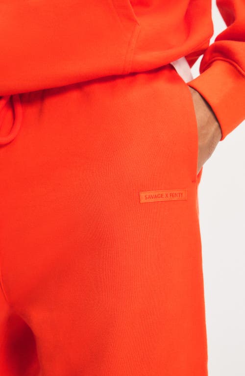 Savage X Fenty Fleece Joggers In Red
