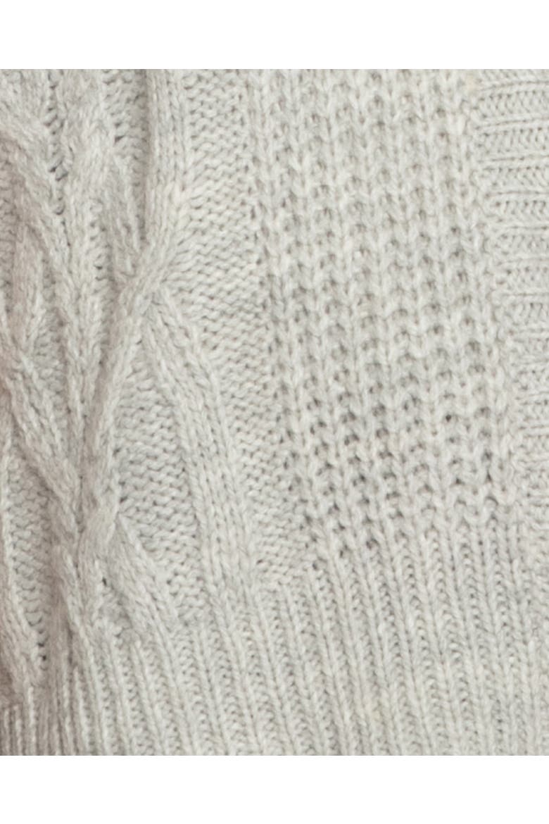 Rosette Oversized Knitted Vest, Alternate, color, Grey