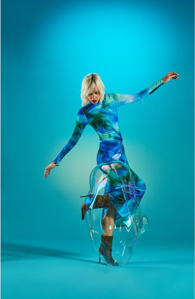 Daska Athena Printed Dress, Alternate, color, Abstract Print