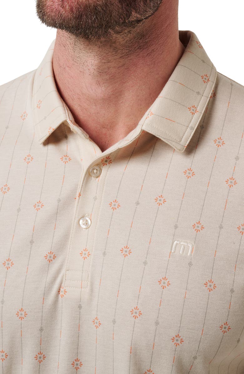TravisMathew Deco Floral Medallion Polo, Alternate, color, Moonbeam