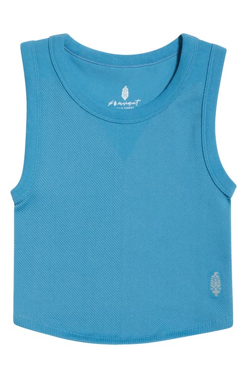 Free People Fp Movement Free Throw Crop Muscle Tank Top In Blue