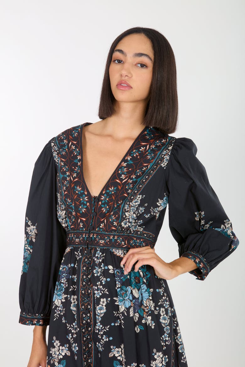 Zaria Dress, Alternate, color, Dark Navy Floral