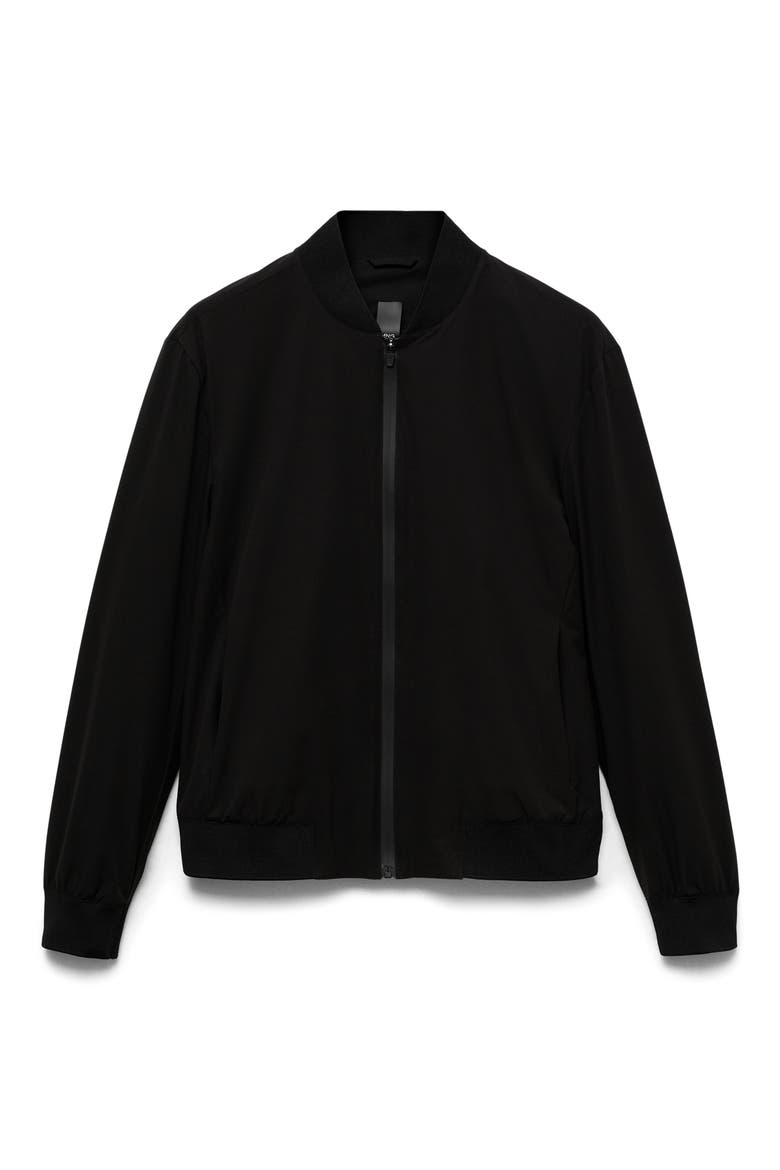 Waterproof Bomber Jacket, Alternate, color, BLACK