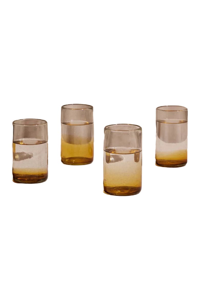 Sofia Ombre Effect Glass - Set of 4, Main, color, Clear & Amber