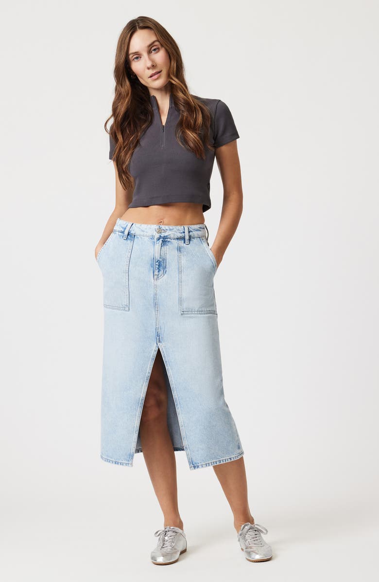 Mavi Jeans Savina Denim Utility Midi Skirt, Alternate, color,