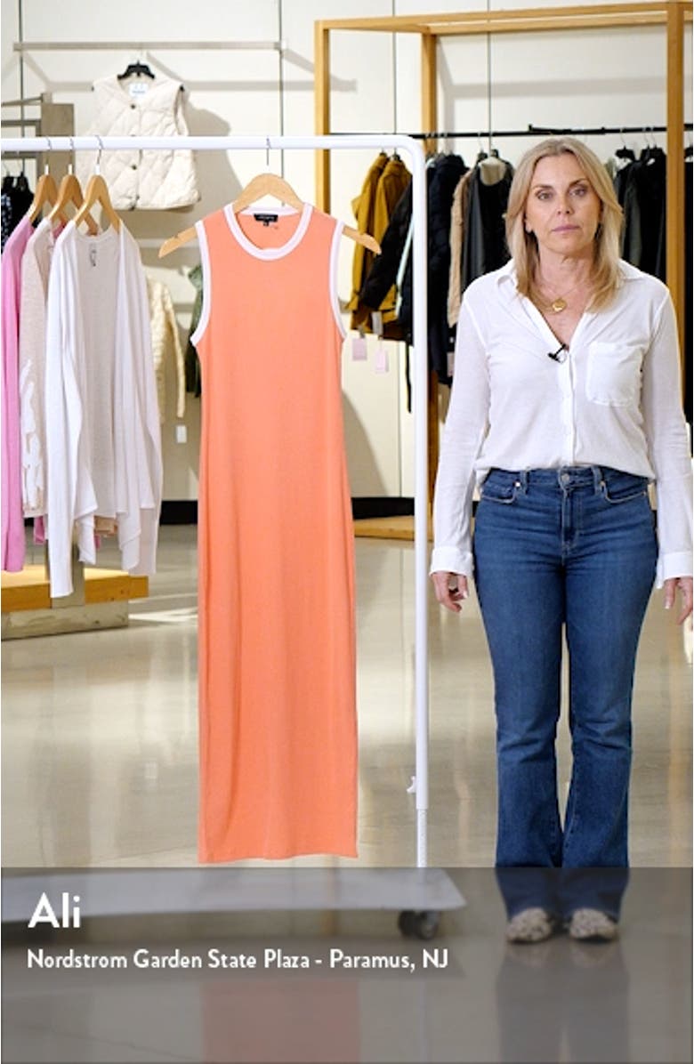 Back Cutout Cotton Rib Midi Dress, sales video thumbnail