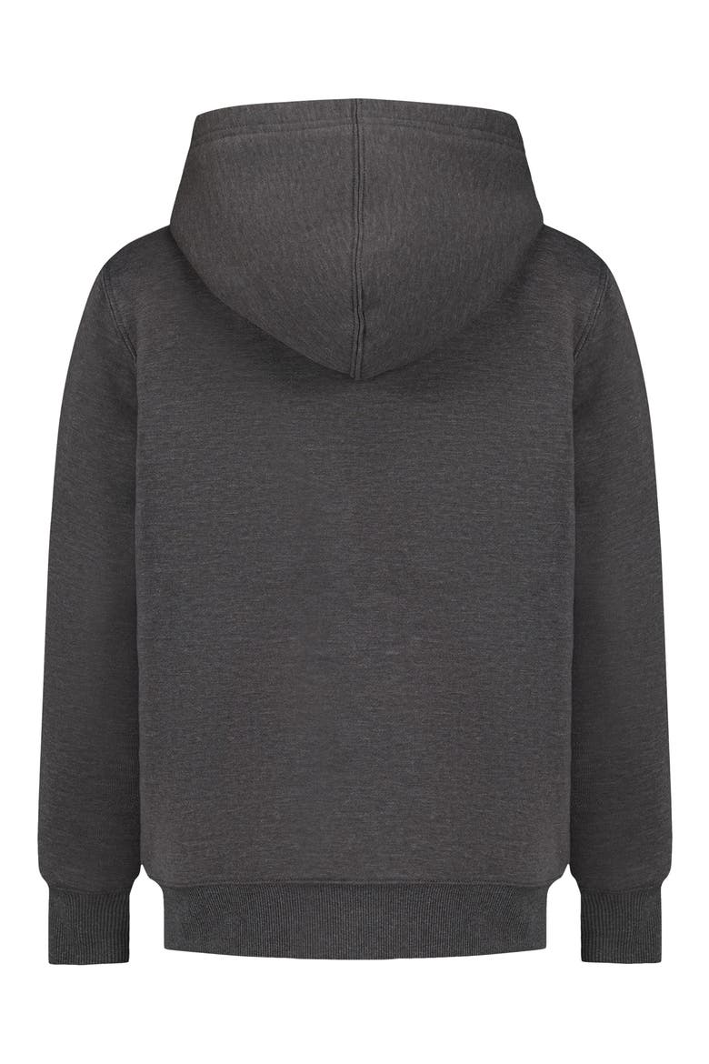Kids' Fleece Lined Zip Hoodie, Alternate, color, CHARCOAL HTHR