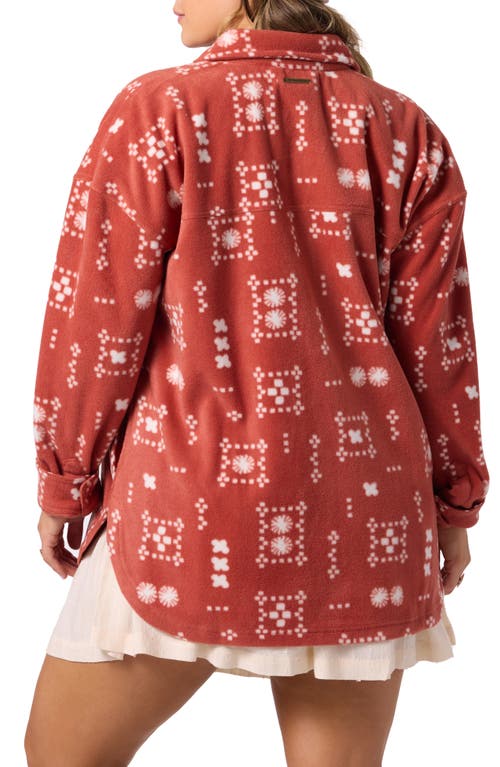 O'neill Rune Oversize Superfleece Shirt Jacket In Brown