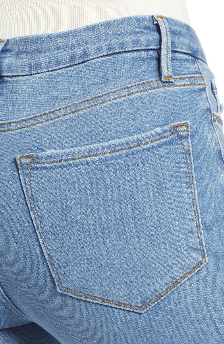FRAME Le Crop Mini Boot Stagger Raw Hem Crop Bootcut Jeans, Alternate, color,