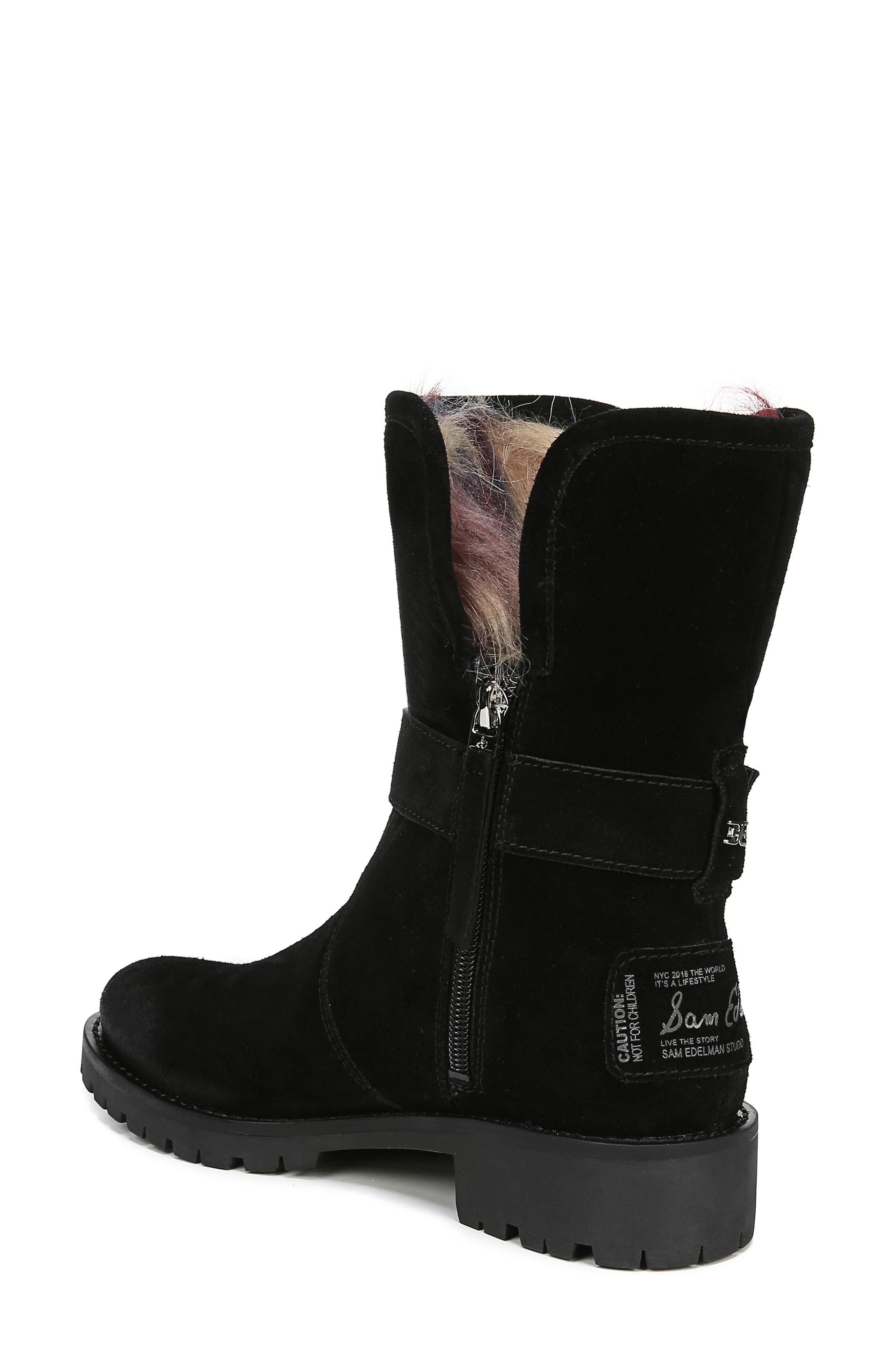 Jeanie Boot, Alternate, color, BLACK SUEDE