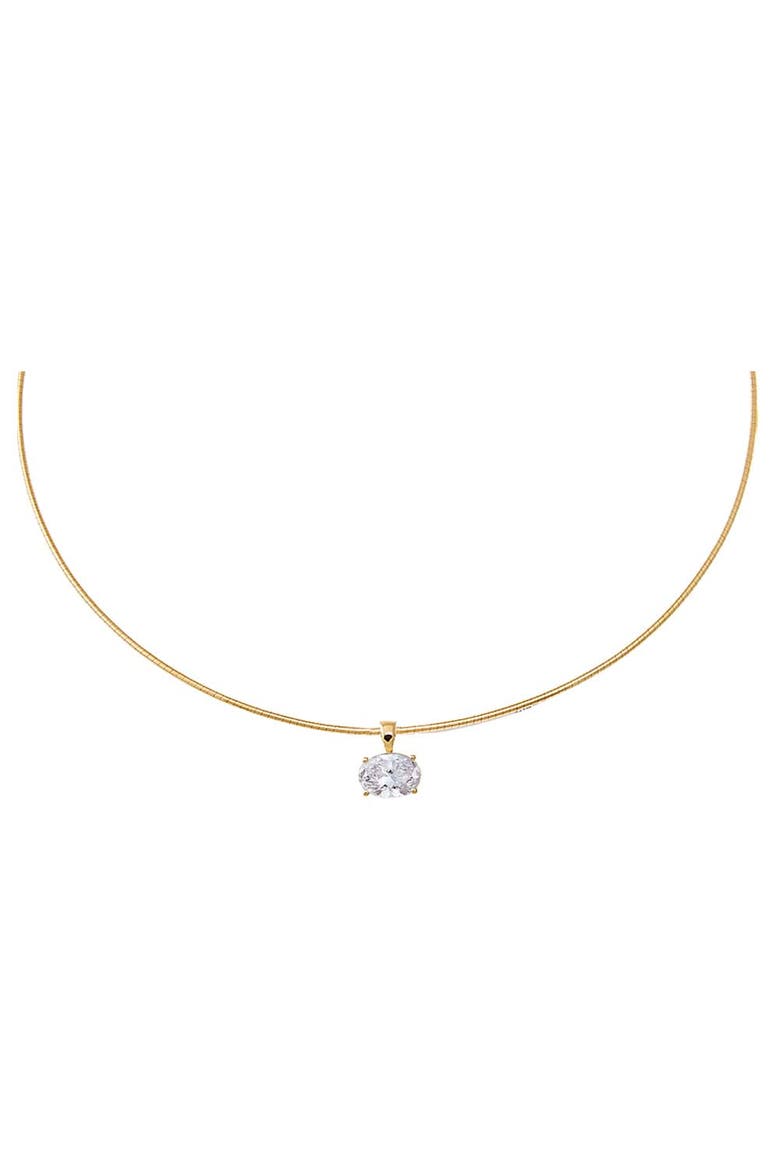 Lab Grown Diamond Oval Round Omega Chain Necklace 14K, Main, color, 14K Gold - 3 Carat