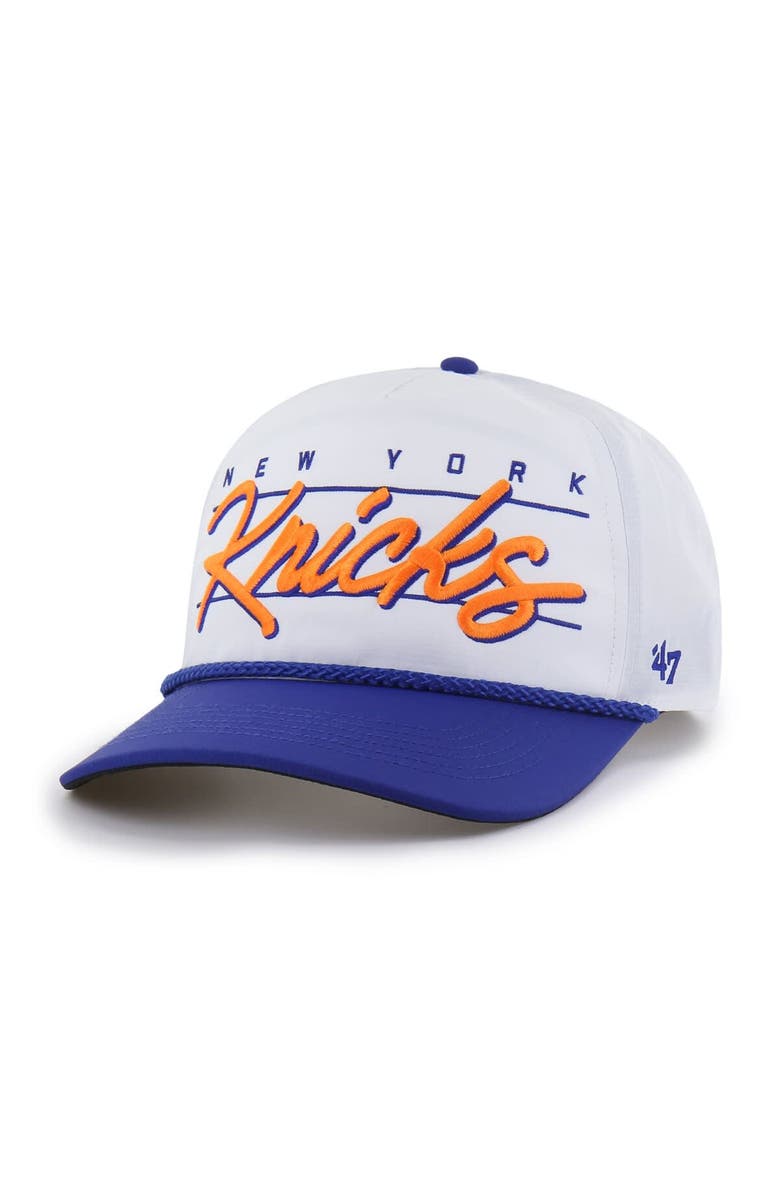 '47 Men's '47  White New York Knicks brrr° Condor Two-Tone Hitch Rope Adjustable Hat, Main, color, 