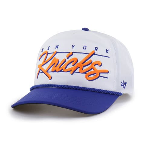Men's '47  White New York Knicks brrr° Condor Two-Tone Hitch Rope Adjustable Hat