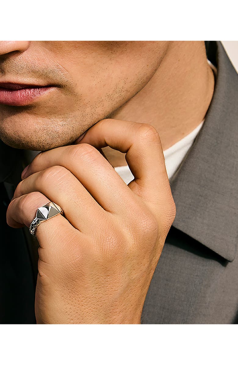 John Hardy Icon Stud Ring, Alternate, color, Silver