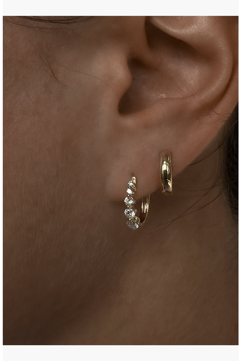 Classic Huggie Earrings, Alternate, color, Pair