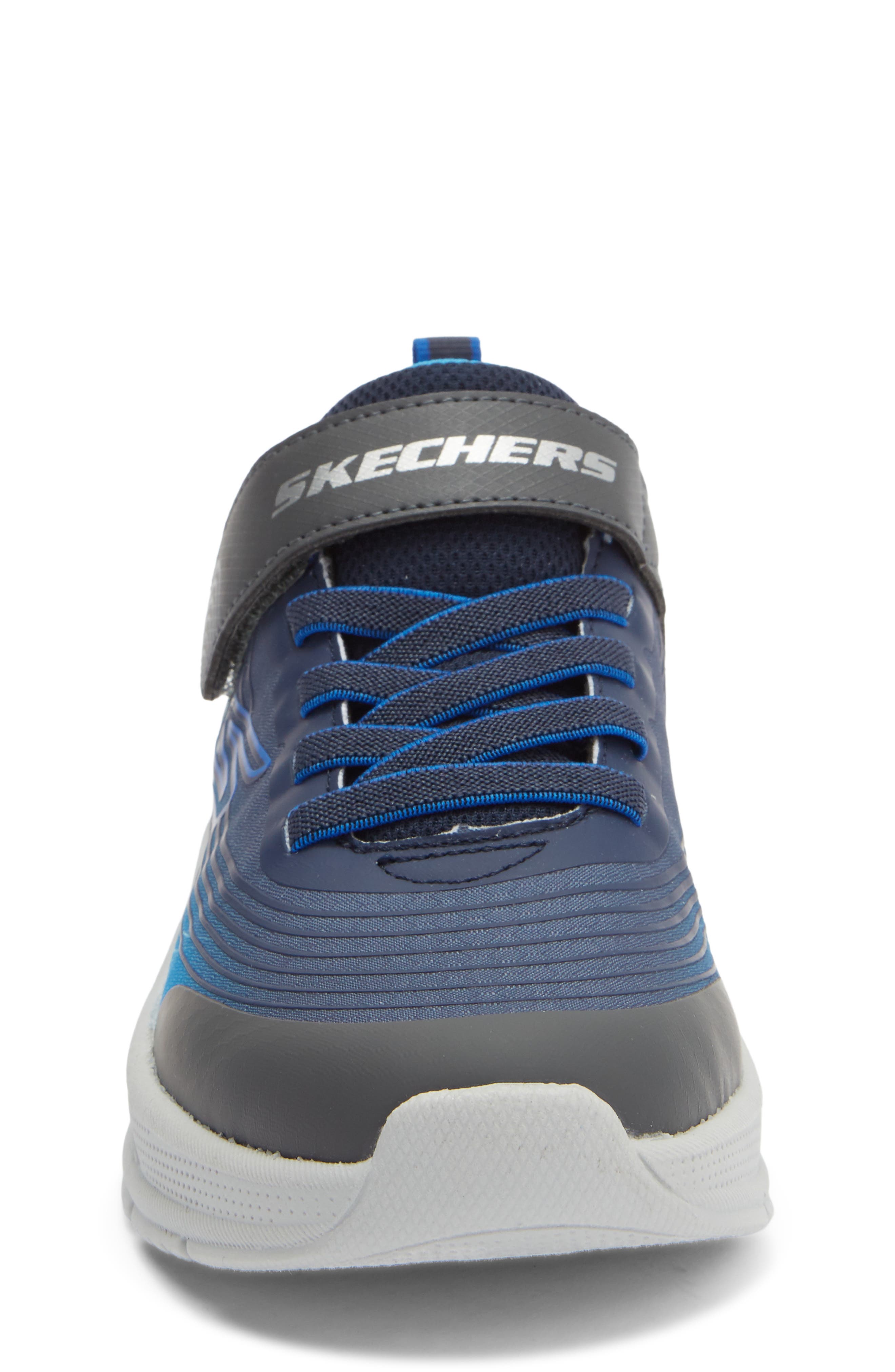 SKECHERS Kids' Microspec Advance Sneaker, Alternate, color, Navy/ Blue