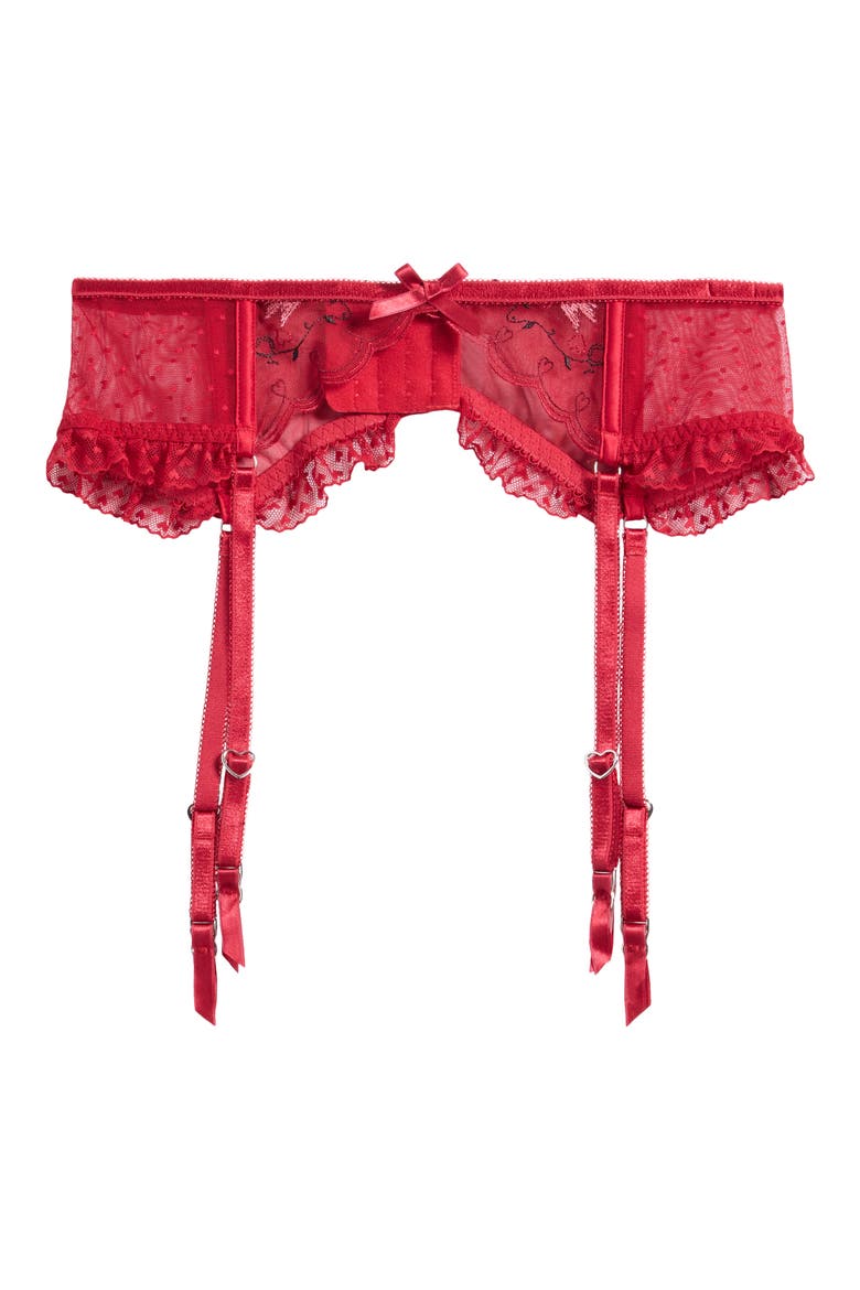Cupid Garter Belt, Alternate, color, RED