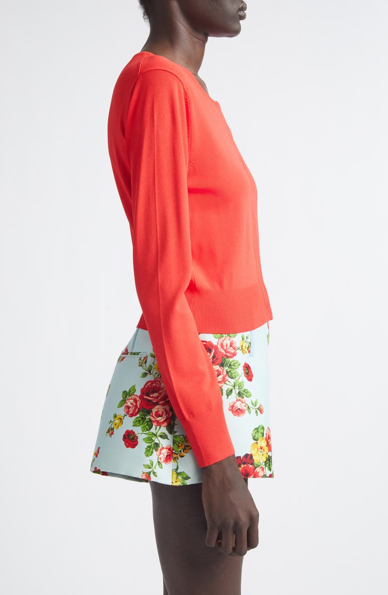 Brandon Maxwell The Ellery Shrunken Cardigan, Alternate, color, Red