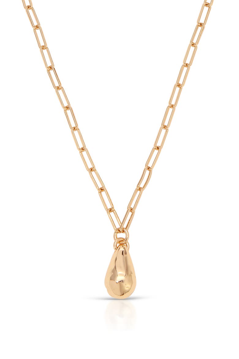 Open Drift Pendant Necklace, Alternate, color, GOLD