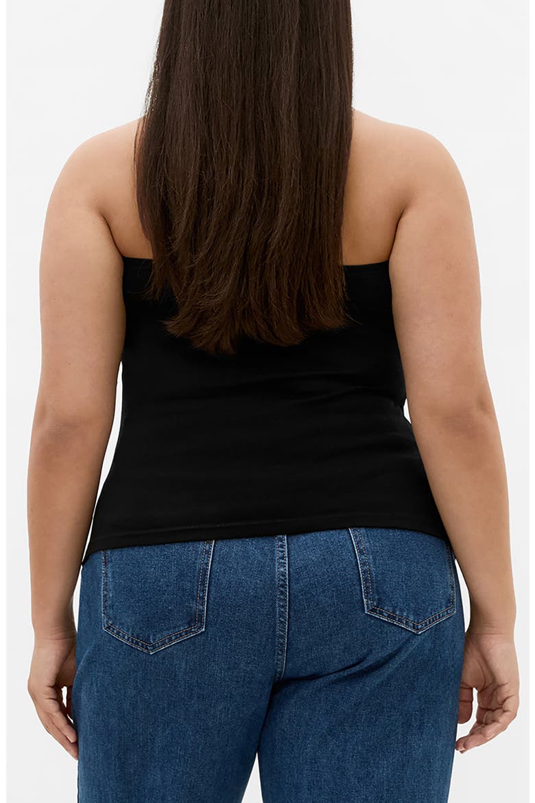 Halo Ruched Tube Top, Alternate, color, BLACK