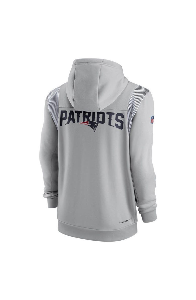 Nike Men's Nike Gray New England Patriots Performance Sideline Lockup Full-Zip Hoodie, Alternate, color, 