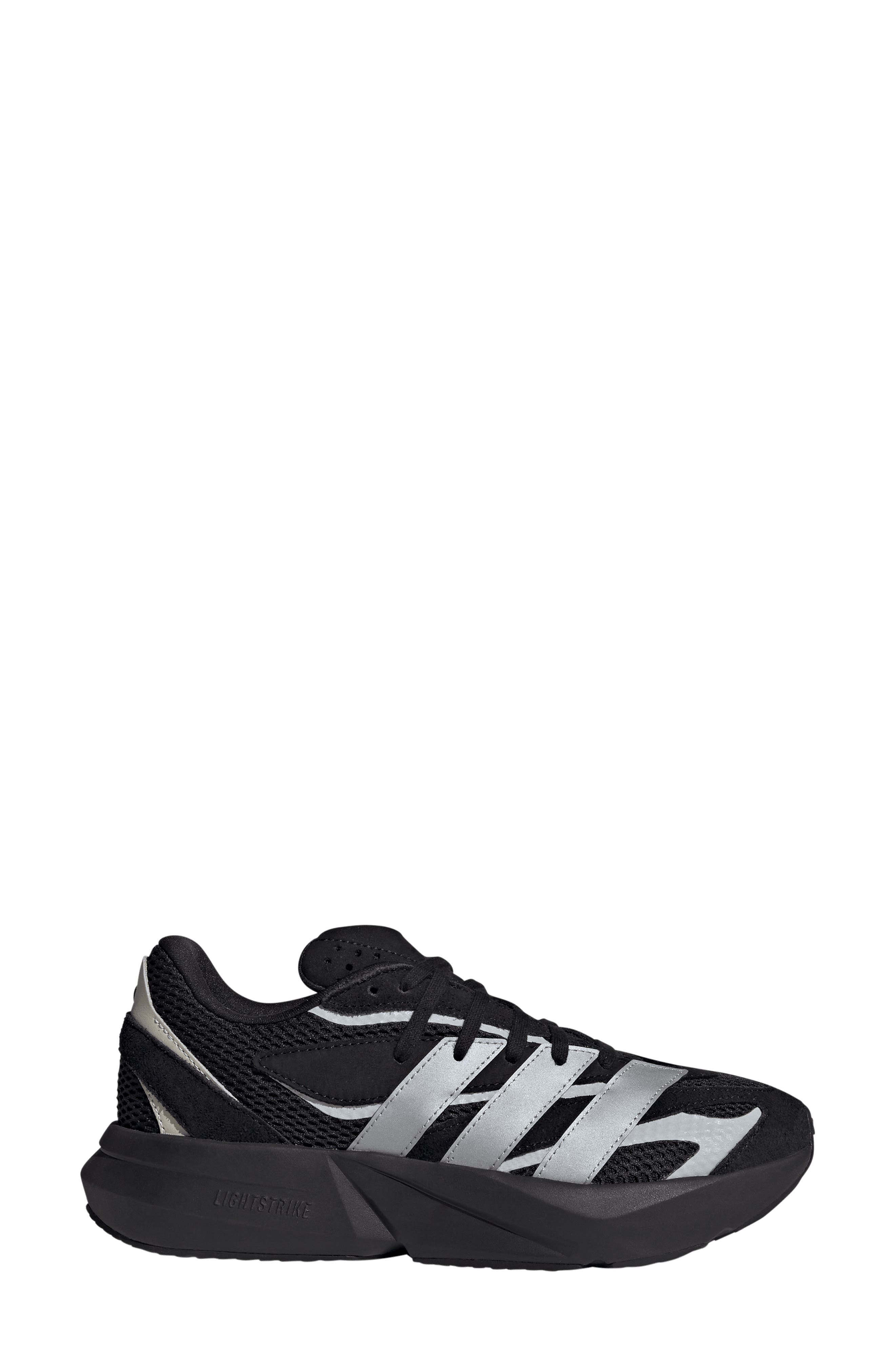 adidas Lightblaze Sneaker, Alternate, color, Black/ Matte Silver/ White