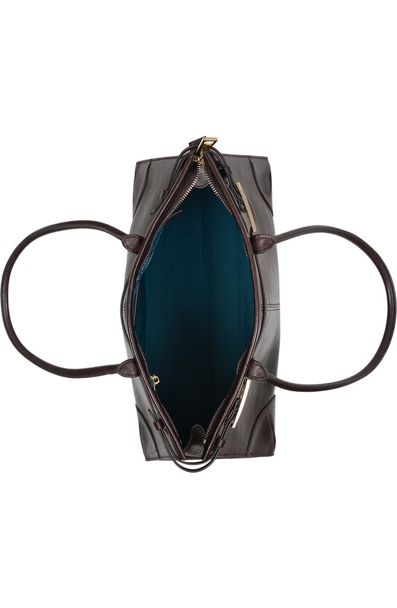 Jeffrey Campbell Palomino Leather Satchel, Alternate, color, Brown