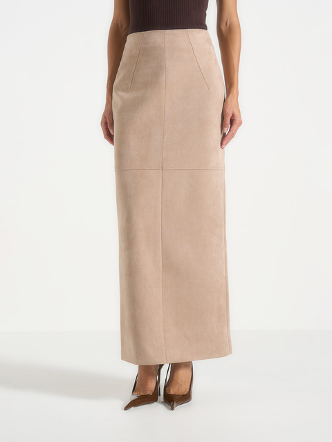 Celie Suede Maxi Skirt